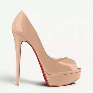 Christian Louboutin lady peep nude shoe 37